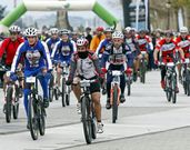Salida de la primera edici�n de la BTT pontevedresa. 