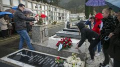 Imagen de la ofrenda floral realizada en el mes de enero del 2020