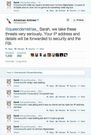 Conversacin de Twitter entre la adolescente y American Airlines