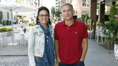Los profesores Valeria Nuzzo y Federico Martelloni en su llegada a Vigo
