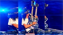 Slash hace un solo en Balados con una Gibson de doble mstil