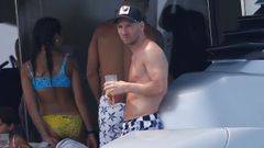 El futbolista argentino, fotografiado el 30 de julio en un barco en Ibiza