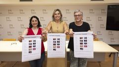 Rosa Blanco, M�nica Rodr�guez e Nieves Lema, durante a presentaci�n do programa