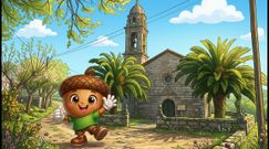 Landri�a, a mascota da asociaci�n cultural Carracedo Fala, que se usar� en varias campa�as nesta parroquia de Caldas