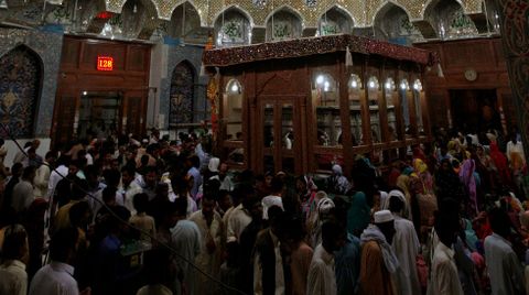 El templo de Lal Shahbaz Qalandar