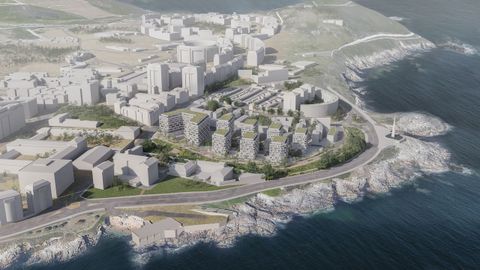 Proyecto para la zona de As Percebeiras de A Coruña, donde los bloques de viviendas reducen la altura a solo ocho pisos.