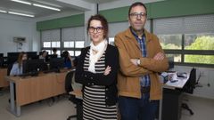 Fina Paulos y &Oacute;scar Manuel Rey, docentes del IES Maximino Romero de Lema