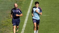 Stefan Bajcetic entrena en solitario y se incorporar� al grupo cone l Celta Fortuna, en principio, la pr�xima semana.