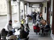 Tambi�n entraron en O Rei das Tartas, en la plaza de la catedral. 