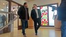 Lombarda, a la izquierda, con el director de Agacal, tras el pleno en el que fue elegido