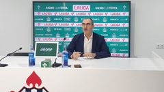 El director general y deportivo del Racing en su �ltima intervenci�n el pasado junio.