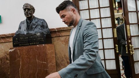 El portavoz de Esquerra Republicana en el Congreso, Gabriel Rufián, en un instante de la sesión plenaria del 19 de junio.