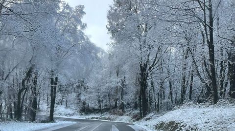El paisaje de esta ma�ana en la comarca pontevedresa de Deza.