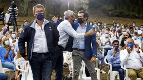 El PP en la carballeira de San Xusto con la visita de Casado