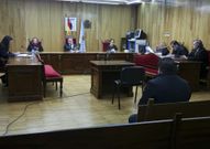 El acusado en el banquillo el d�a del juicio. 