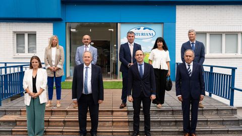 Jordi Hereu, en su visita a Central Lechera Asturiana