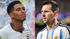 El ingl�s Jude Bellingham y el argentino Leo Messi.