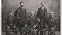 Delegaci�n cubana enviada a Washington en 1898, Lanuza de pie a la derecha