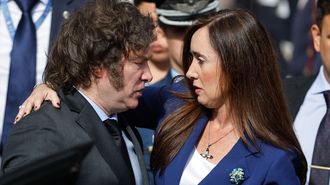 Javier Milei y la vicepresidenta Victoria Villarruel.
