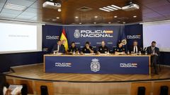 Rueda de prensa de la Polic�a Nacional para informar de la operaci�n contra la Banca de Dub�i.