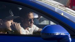Neymar, a su llegada al entrenamiento del Bar�a en el que se despidi� de sus compa�eros