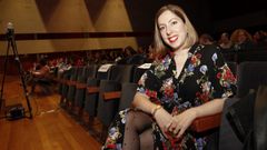 La divulgadora Deborah Garca durante la jornada Educacin Dixital celebrada en Santiago