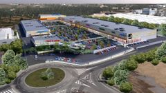 Recreaci�n del Way Ourense, centro comercial previsto en San Cibrao das Vi�as