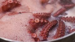 Pulpo en la fiesta de O Carballi�o, con la que colabora el Inorde.