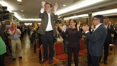 Abel Caballero, ayer, en la asamblea para confeccionar las listas electorales. 