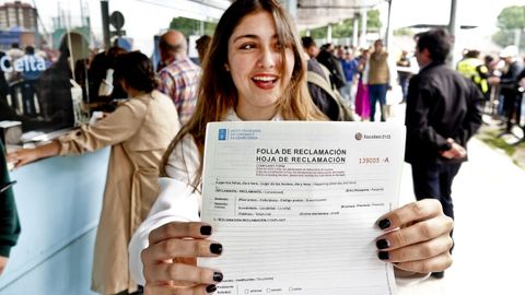 Una aficionada, con la reclamaci�n que present�.