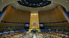 La Asamblea General de la ONU, durante la intervencin del ministro de Exteriores ruso, Sergui Lavrov