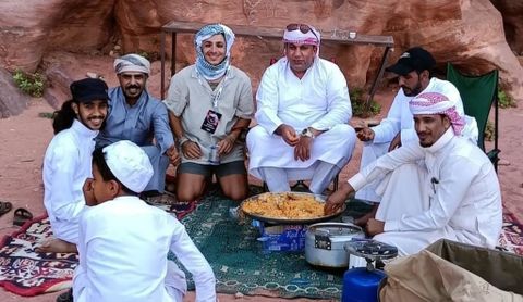 Cristian en el desierto WadiRum, en Jordania.