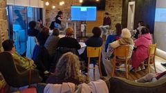 Ra�l, durante su intervenci�n este pasado jueves en Laxe