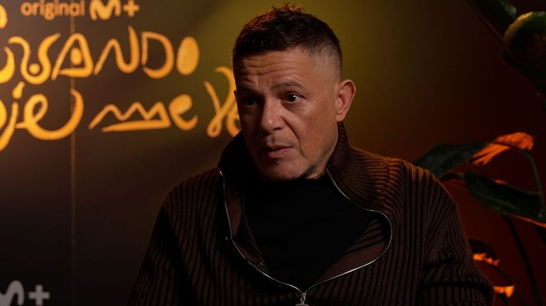 El cantante Alejandro Sanz durante la promoci�n del documental.