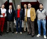 Jos� Manuel Baltar y Bernardino Gonz�lez, en un encuentro con la directiva en O Couto.