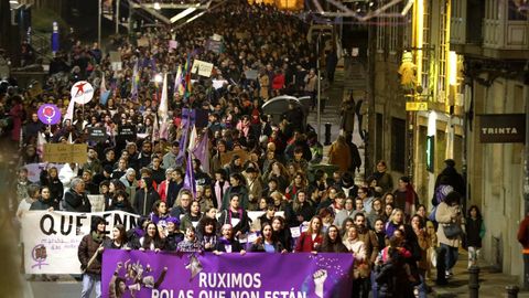 Manifestacin hasta A Quintana en Santiago