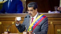 Maduro presenta su rendición de cuentas ante la Asamblea Nacional (AN, Parlamento), de contundente mayoría oficialista, el lunes en Caracas.