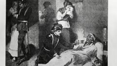 Reproducci�n de un grabado sobre la epidemia de c�lera de mediados del siglo XIX