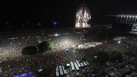 Otro momento del concierto de Shakira en Copacabana