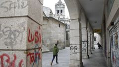 La r�a Cl�rigos de Lugo, donde sucedi� la agresi�n.