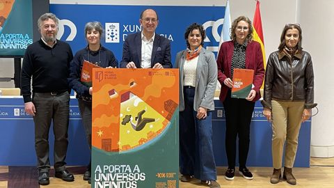 La Federaci&oacute;n de Librar&iacute;as de Galicia y la Xunta presentaron este jueves el calendario de ferias con la participaci&oacute;n, entre otros, de &Oacute;scar Porral, Patricia Porto, Anxo Lorenzo, Nuria D&iacute;az y Cristina Rubal