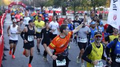 El buen tiempo acompa la prueba por el centro de Vilagarca