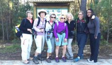 Una imagen de las peregrinas tras una de las caminatas. 