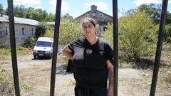 Una de las mujeres que okup� el pazo de A Fervedoira de Lugo
