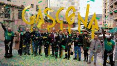 Alfredo Canteli, y el concejal de Turismo, Hostelera y Congresos, Alfredo Garca Quintana,en la inauguracin de las letras de Gascona