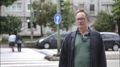 Jos� Manuel, en el paso de peatones donde tuvo lugar el accidente