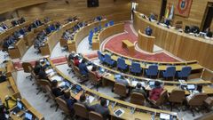 Pleno del Parlamento de Galicia en una sesi�n de finales de a�o