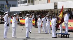Un momento de la jura de bandera de esta ma�ana