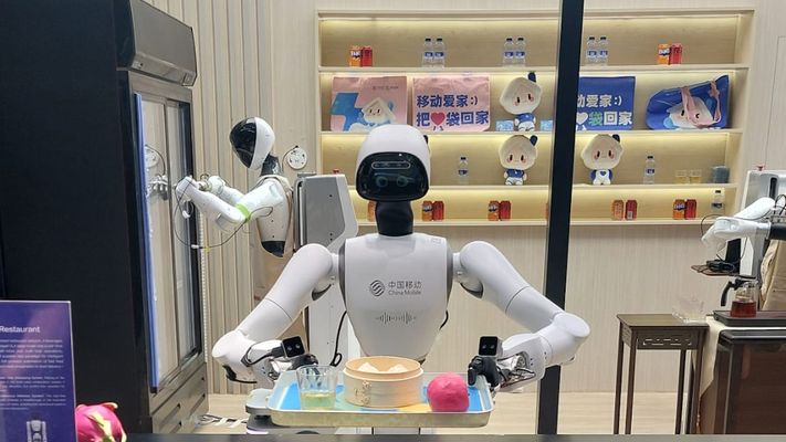 El restaurante rob�tico de China Mobile en el MWC de Barcelona