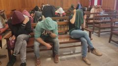Los acusados de difundir un video de contenido sexual grabado en las fiestas de San Timoteo, en Luarca, sin el consentimiento de las v�ctimas.